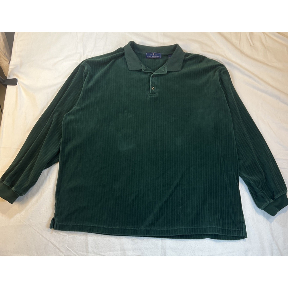 Vintage John Ashford Pull Over Green Ribbed Long Sleeve Men’s Top Extra Large